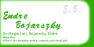 endre bojarszky business card